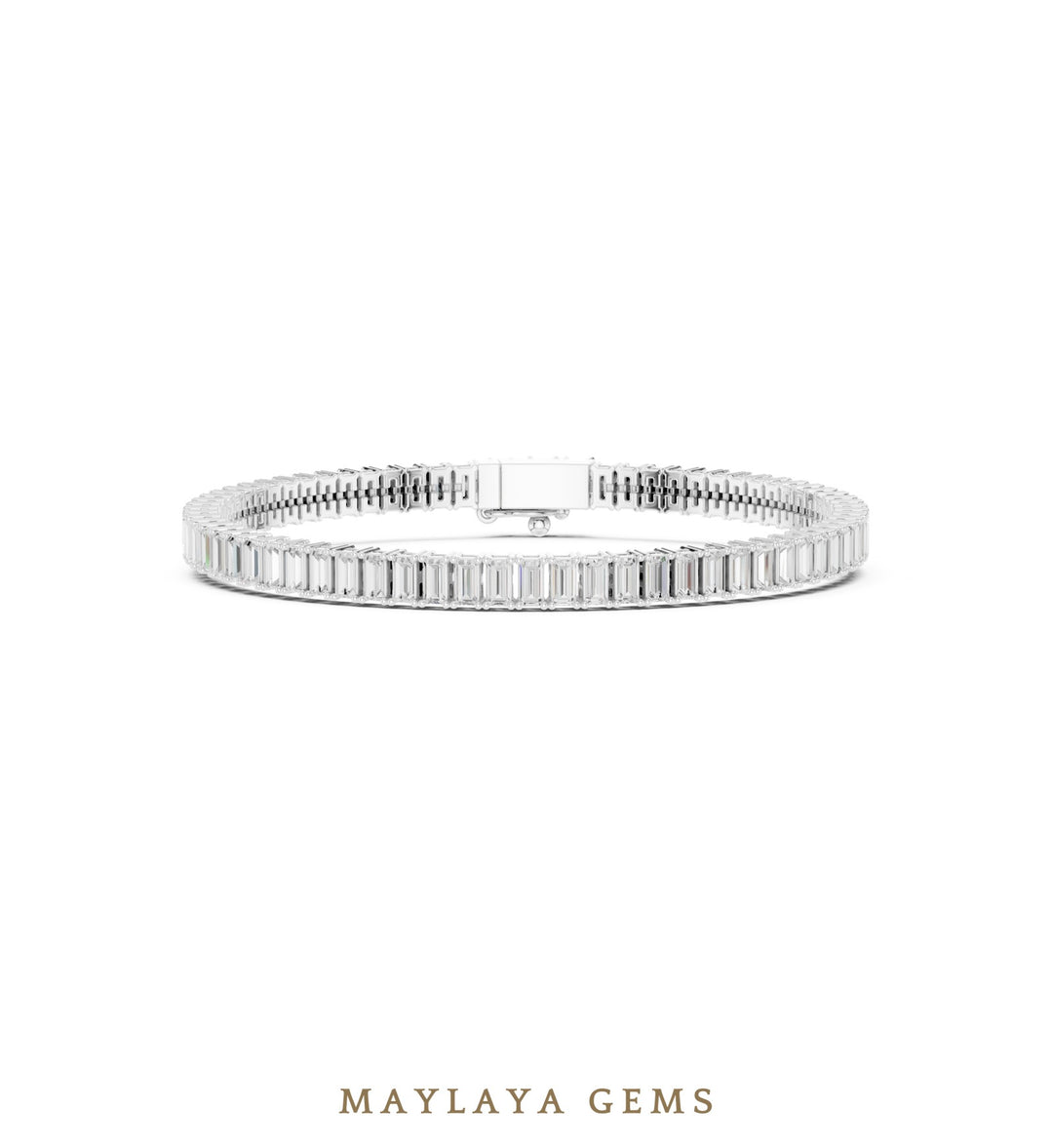 Maylaya Gems men's diamond bracelet — White Gold