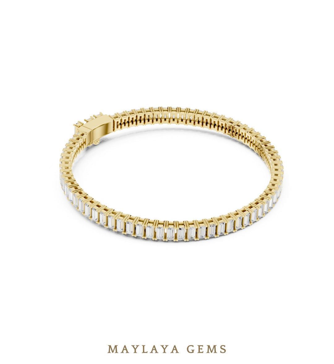 Maylaya Gems men's diamond bracelet — Yellow Gold