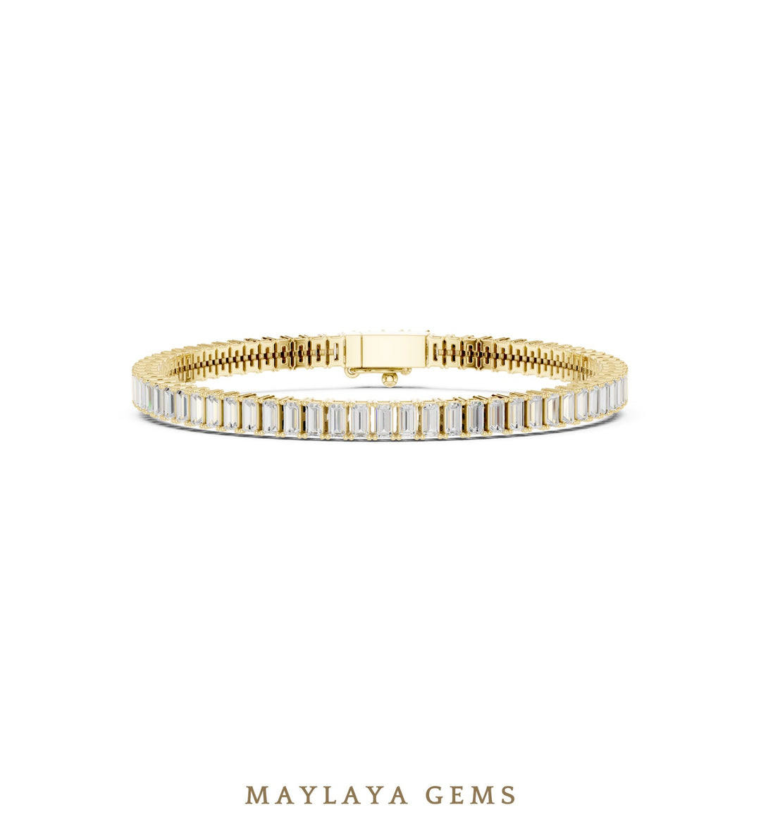 Maylaya Gems men's diamond bracelet — Yellow Gold