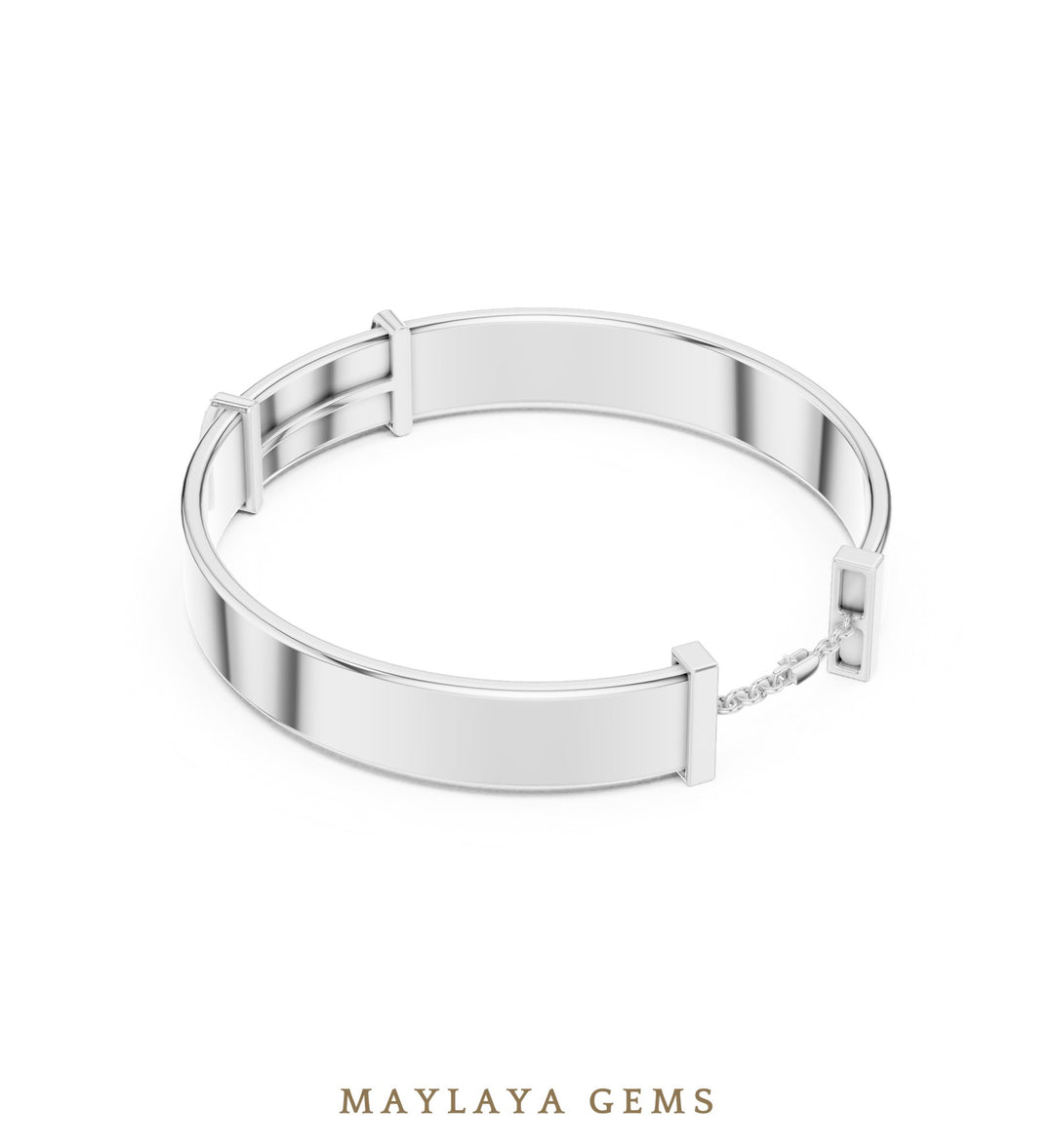 Maylaya Gems men's diamond bracelet — White Gold