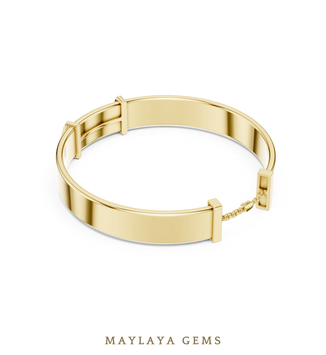 Maylaya Gems men's diamond bracelet — Yellow Gold