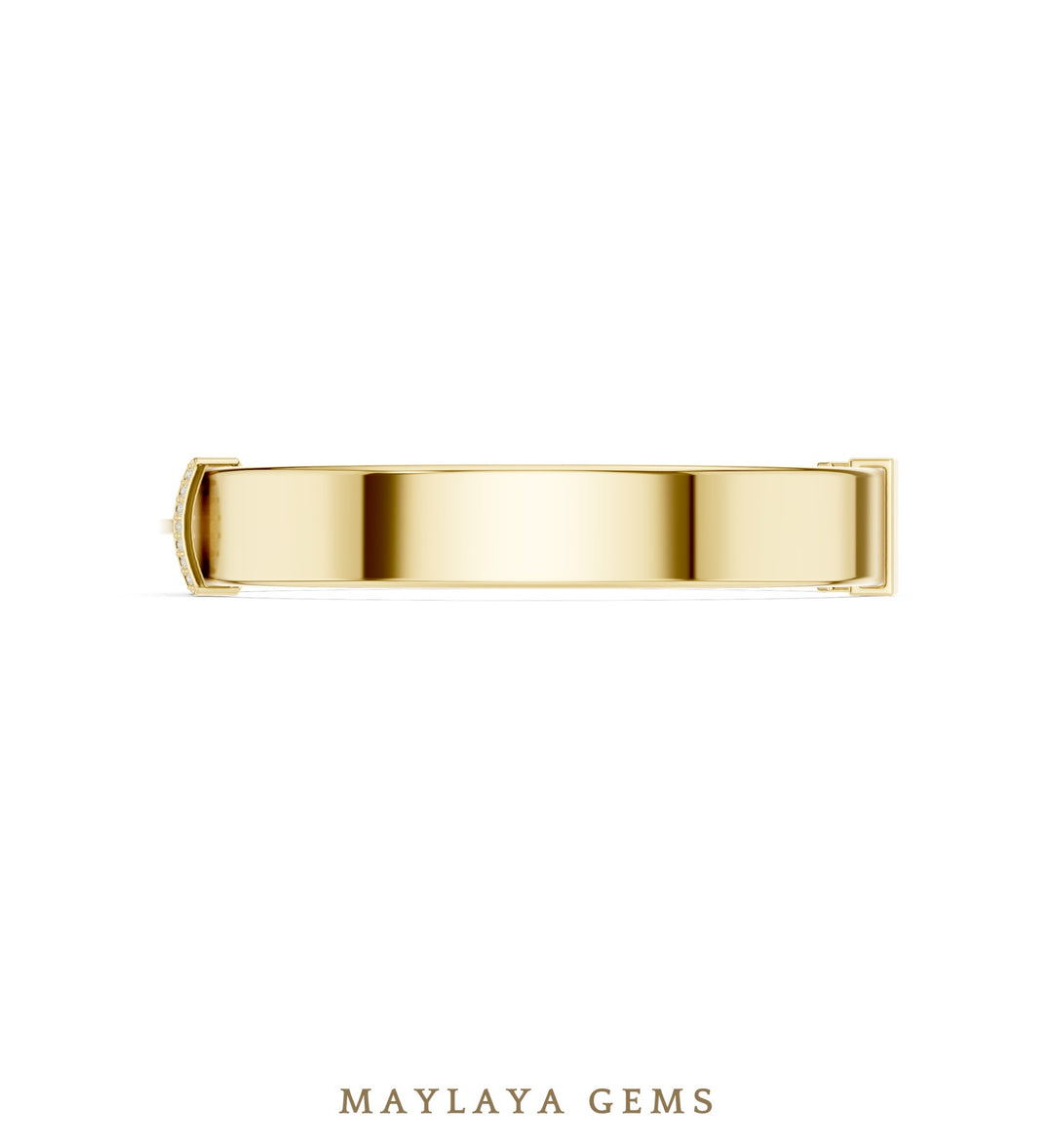 Maylaya Gems men's diamond bracelet — Yellow Gold