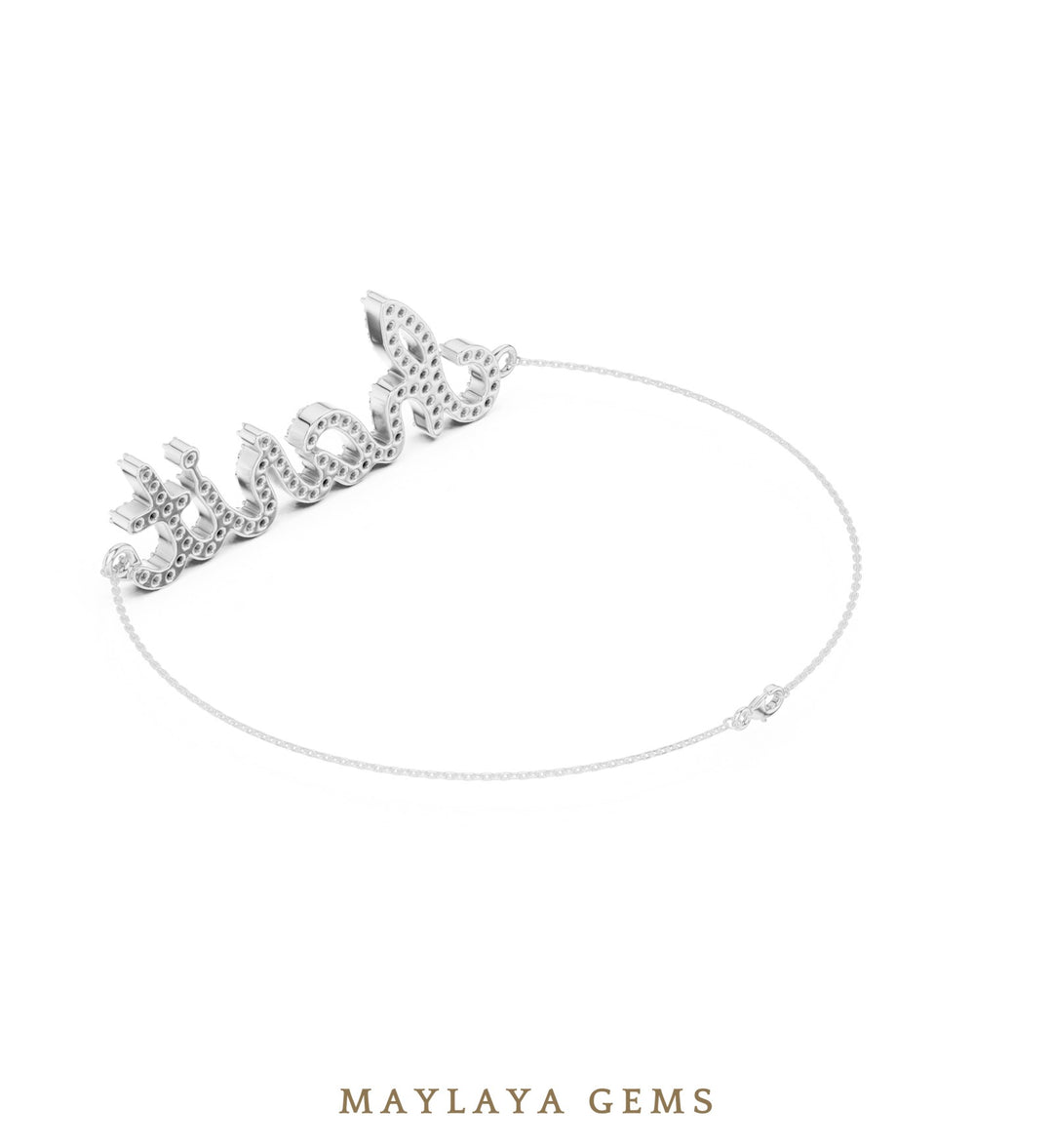 Maylaya Gems men's diamond bracelet — White Gold