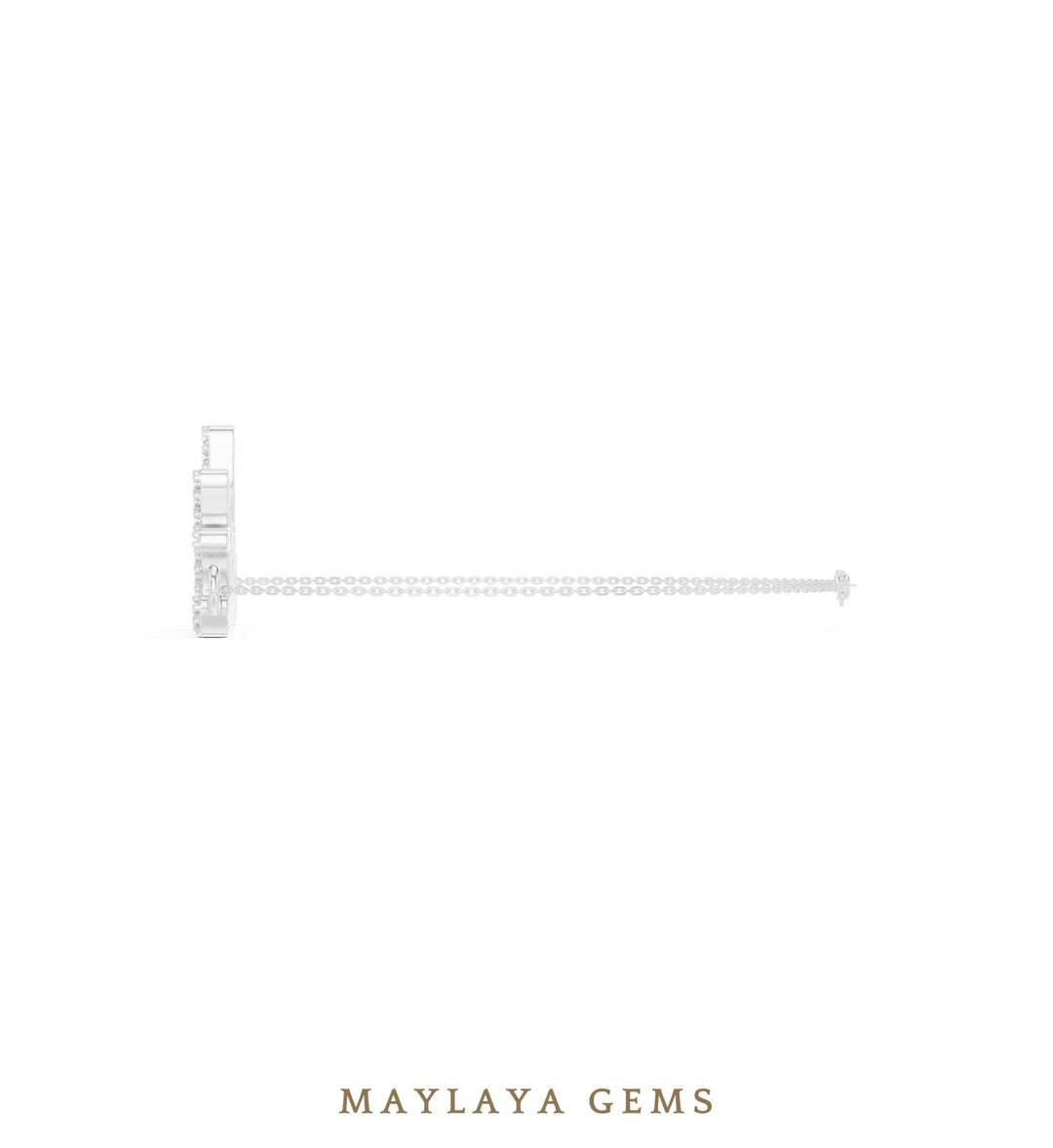 Maylaya Gems men's diamond bracelet — White Gold