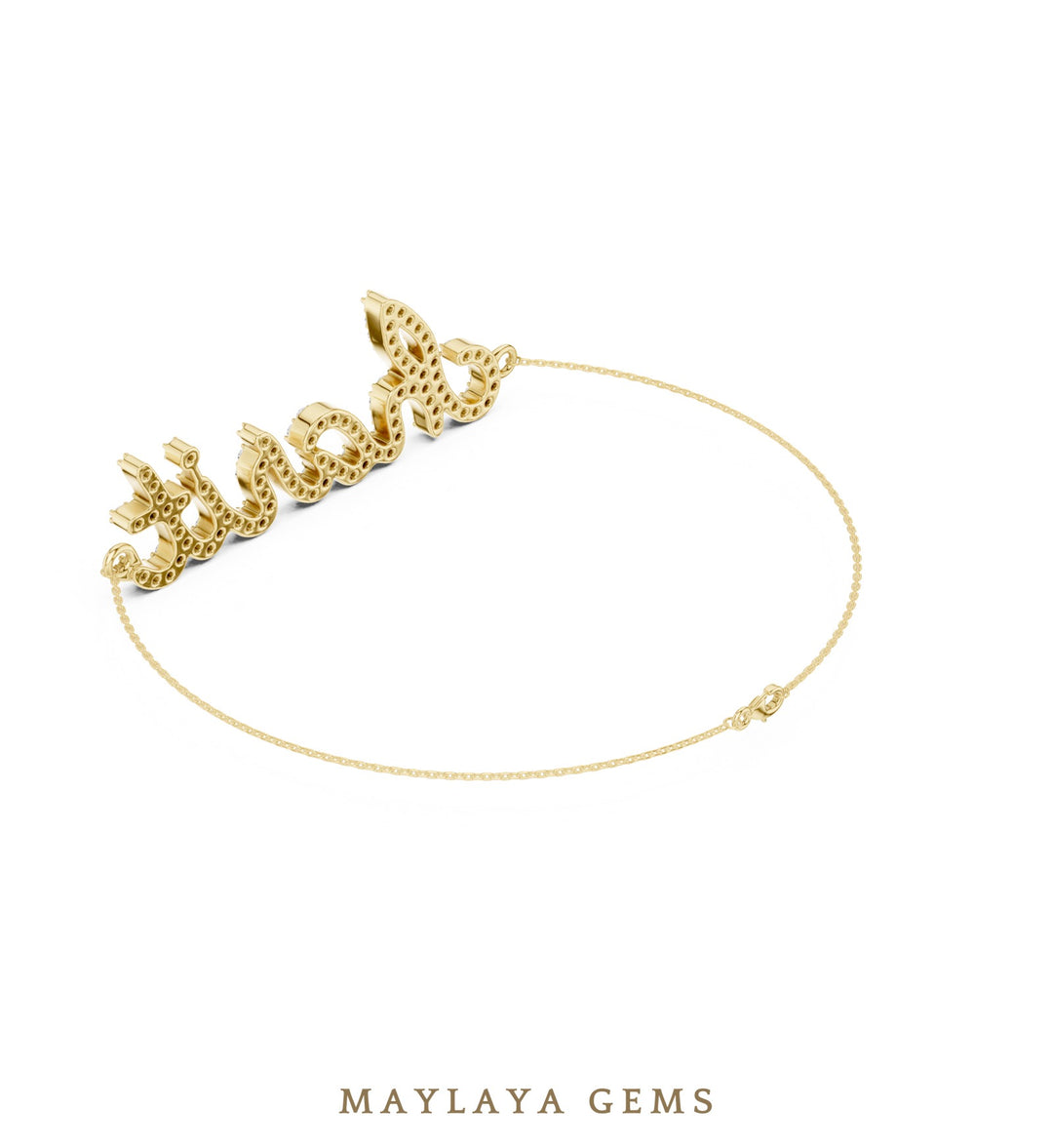 Maylaya Gems men's diamond bracelet — Yellow Gold