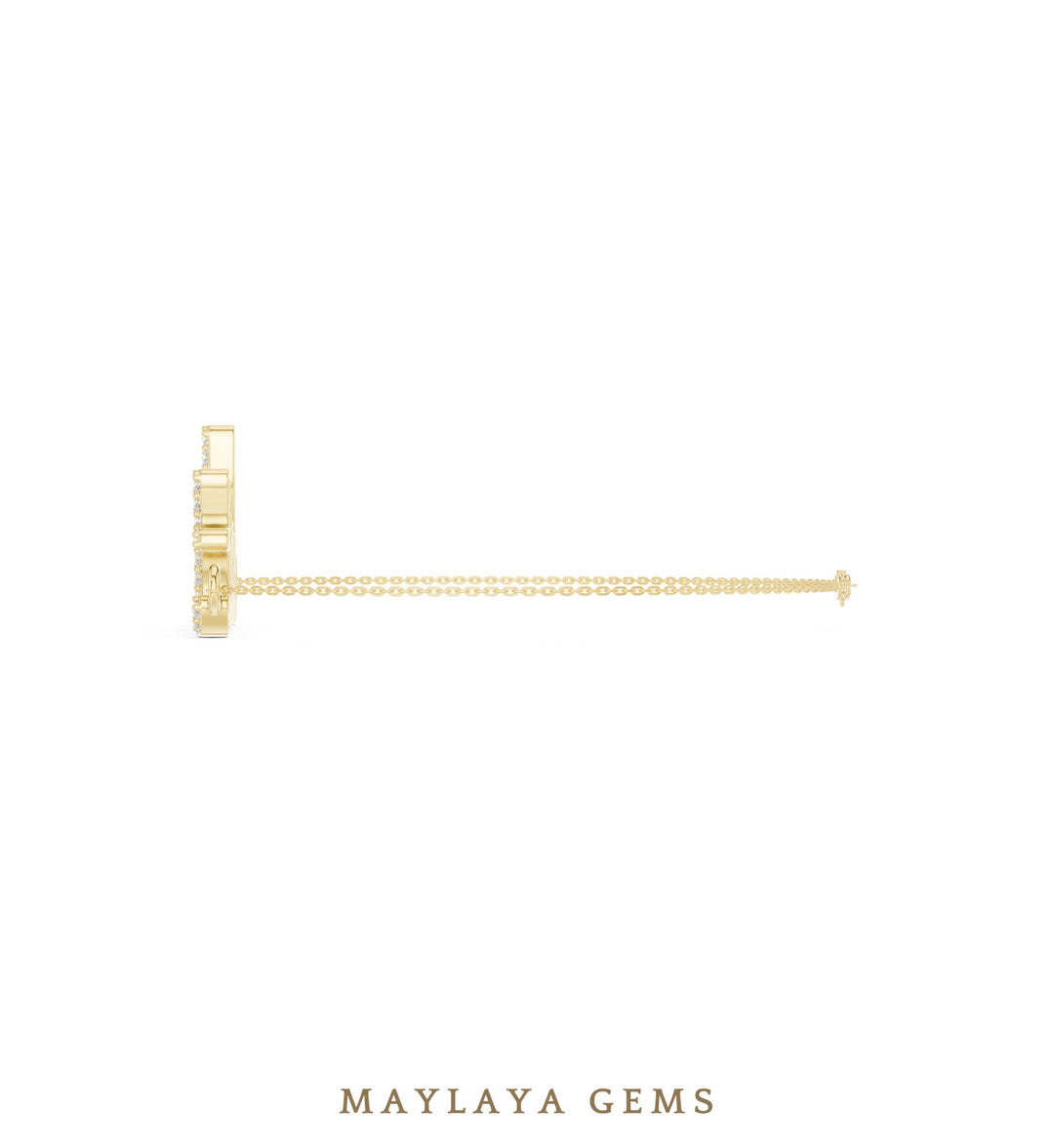 Maylaya Gems men's diamond bracelet — Yellow Gold