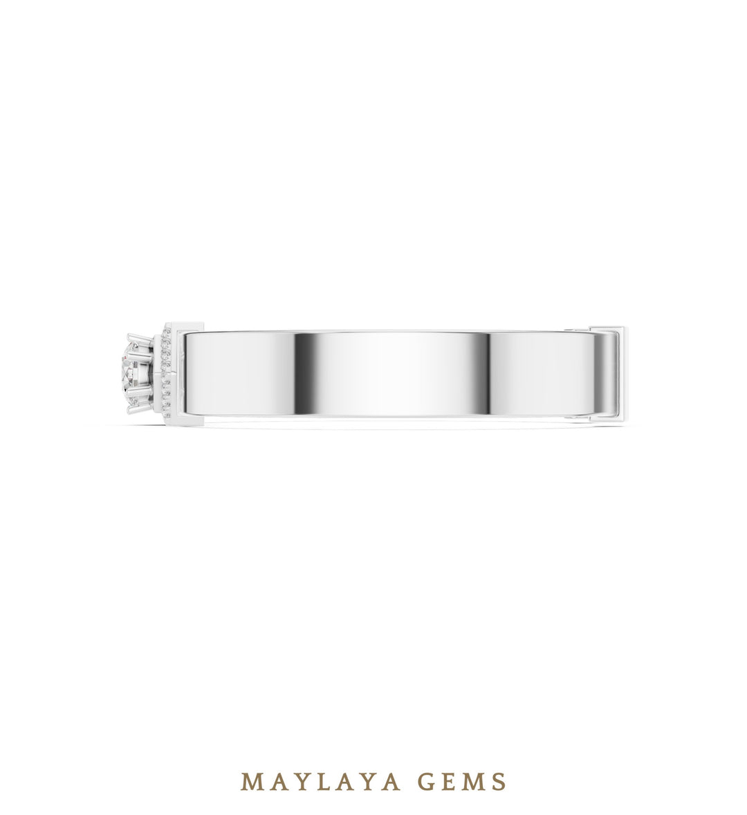 Maylaya Gems men's diamond bracelet — White Gold