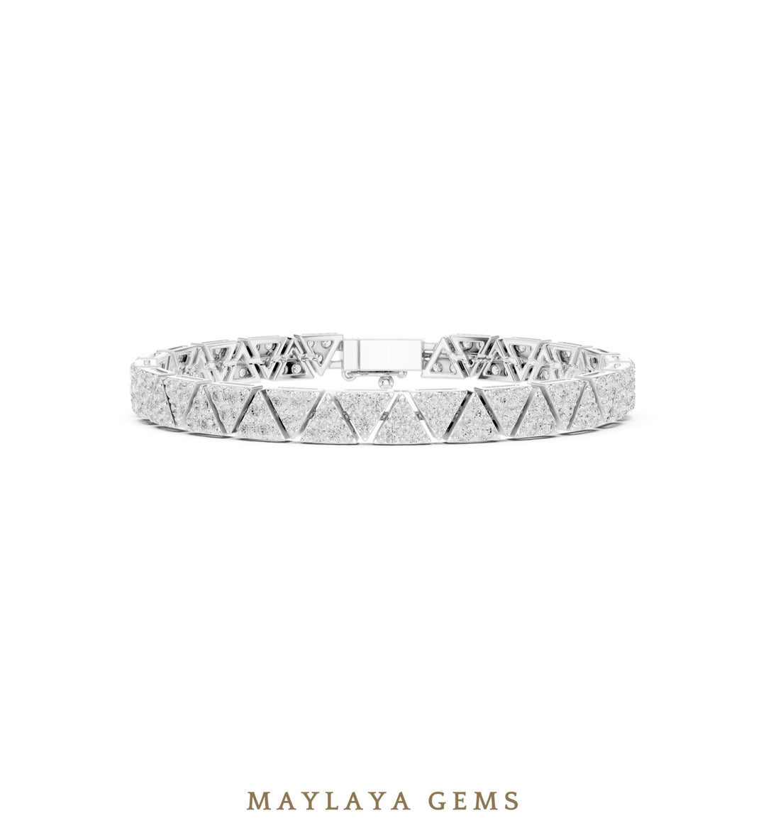 Maylaya Gems men's diamond bracelet — White Gold