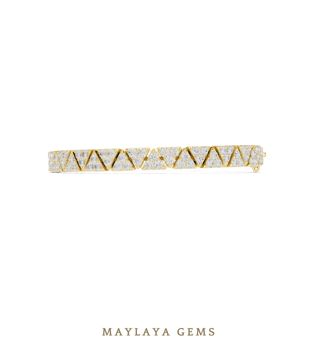 Maylaya Gems men's diamond bracelet — Yellow Gold