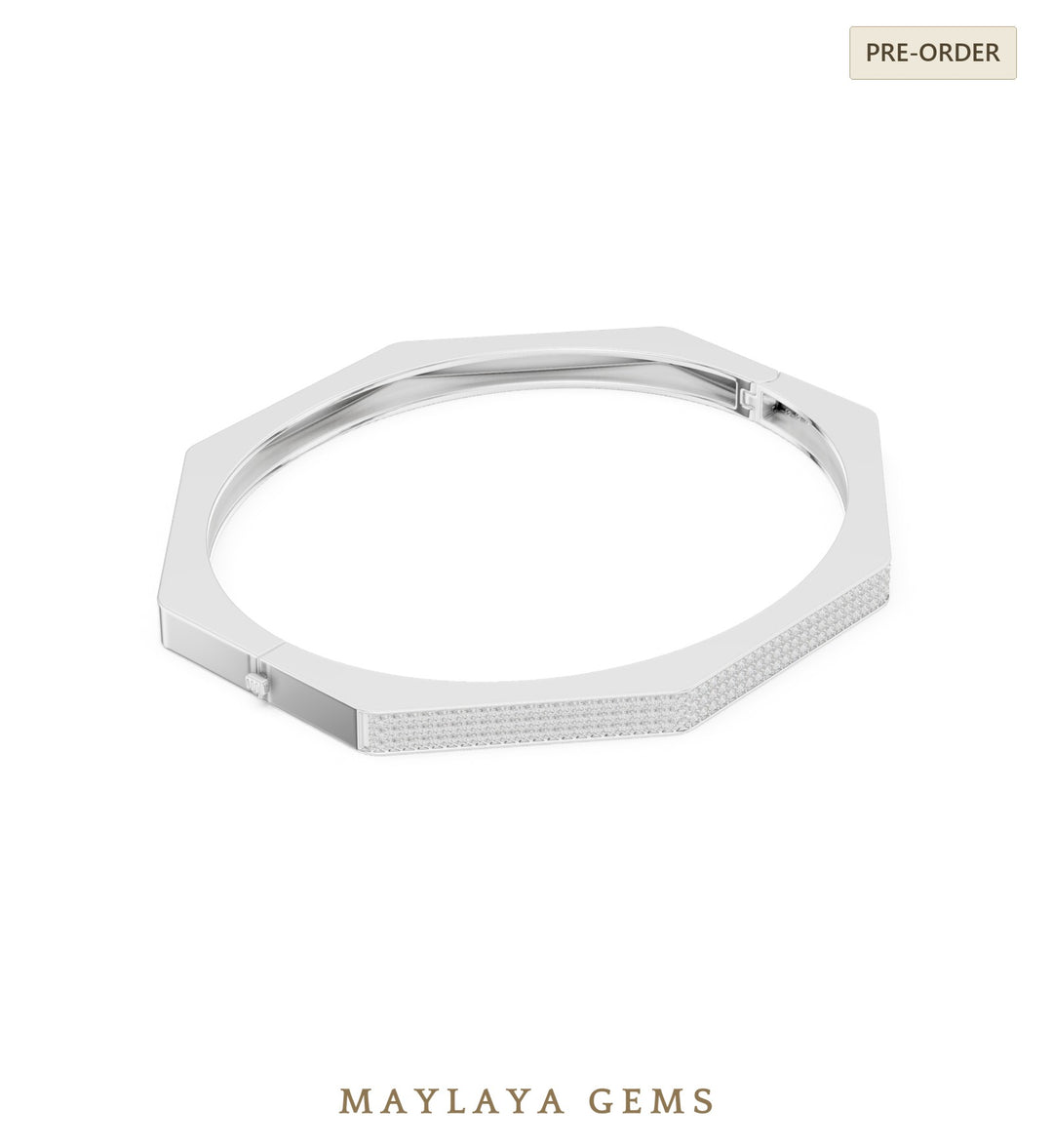 Maylaya Gems men's diamond bracelet — White Gold