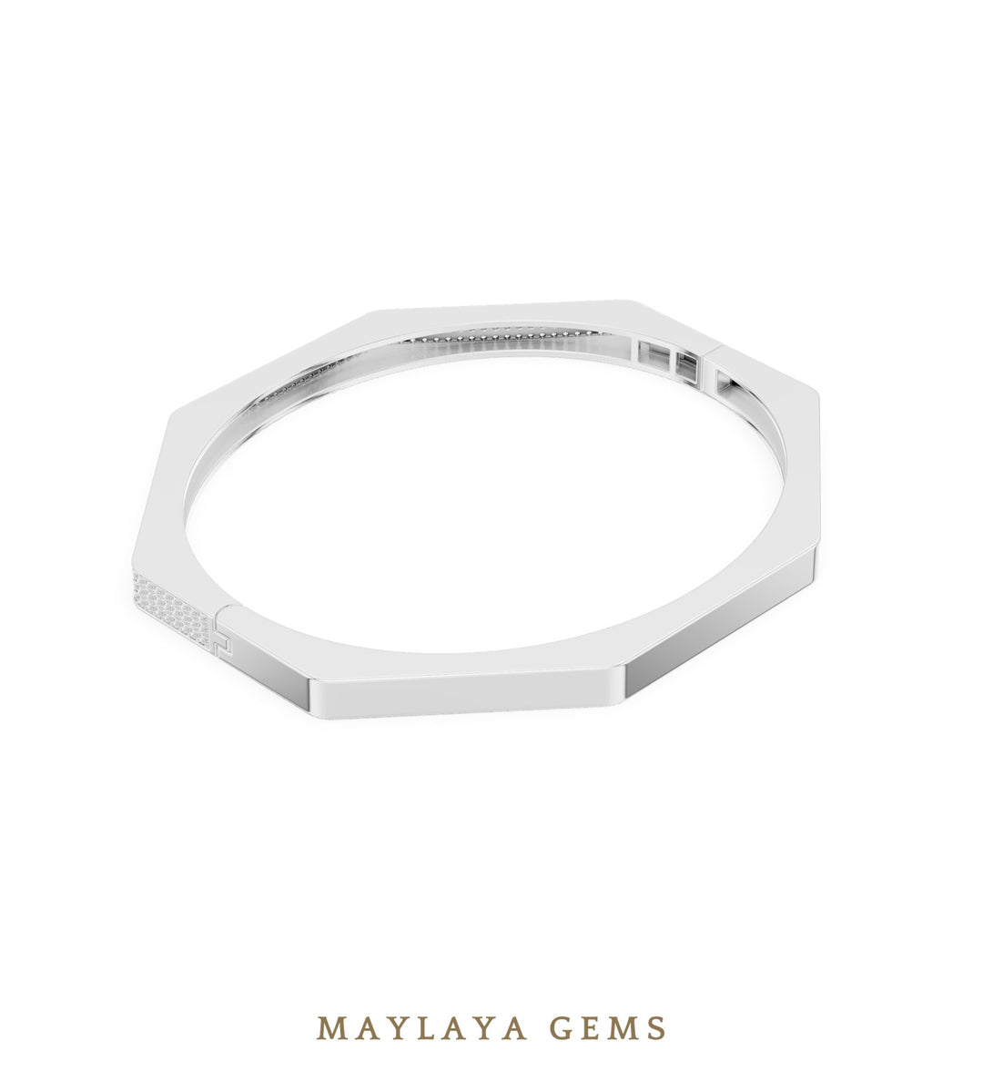 Maylaya Gems men's diamond bracelet — White Gold