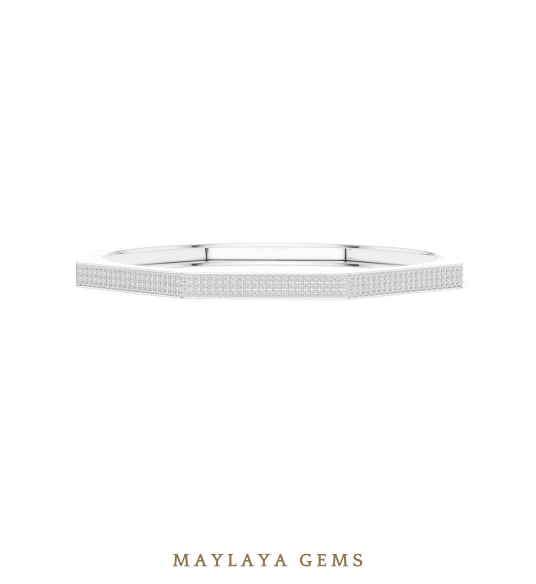 Maylaya Gems men's diamond bracelet — White Gold