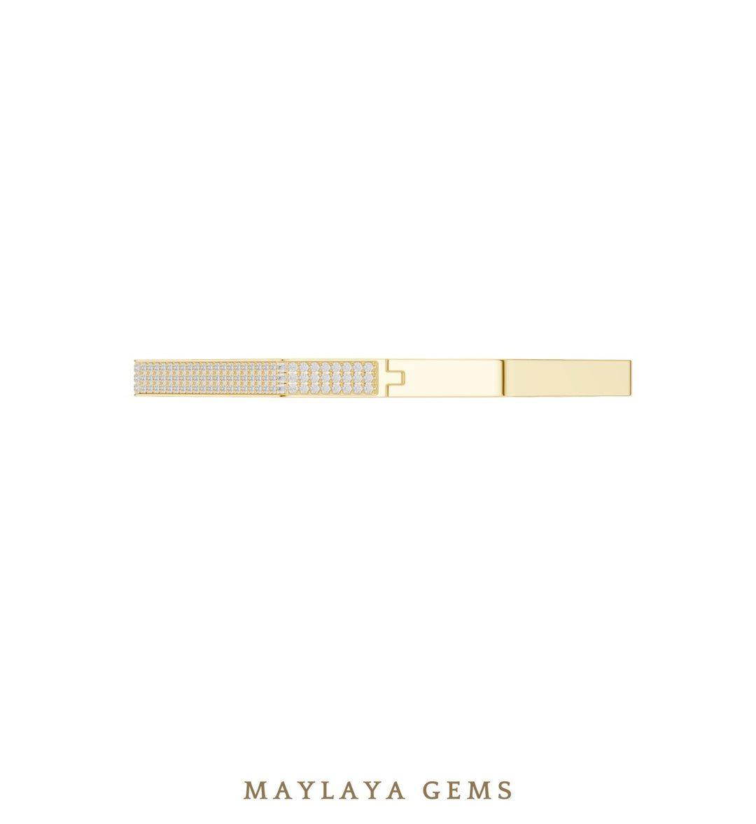 Maylaya Gems men's diamond bracelet — Yellow Gold