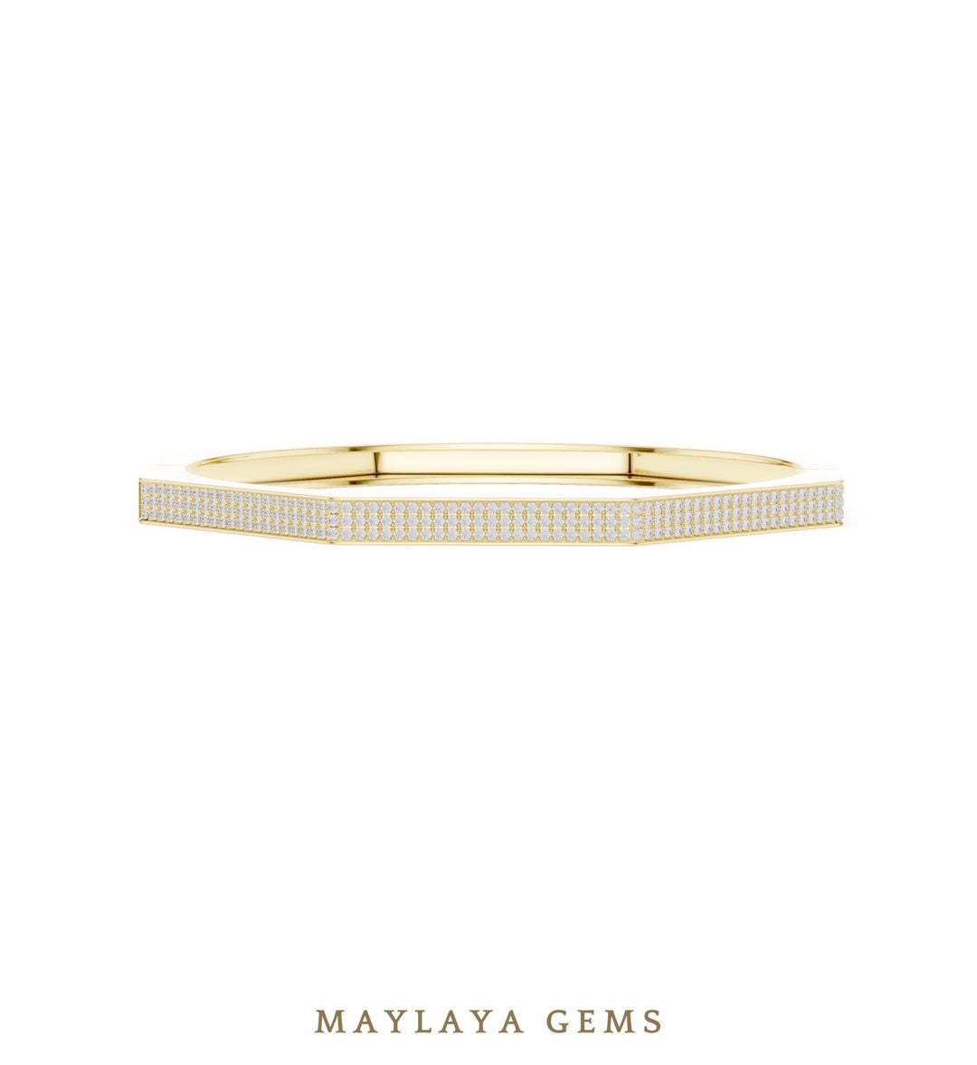 Maylaya Gems men's diamond bracelet — Yellow Gold