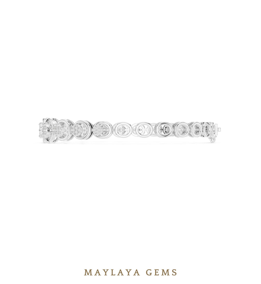 Maylaya Gems lab-grown diamond bracelet in white gold