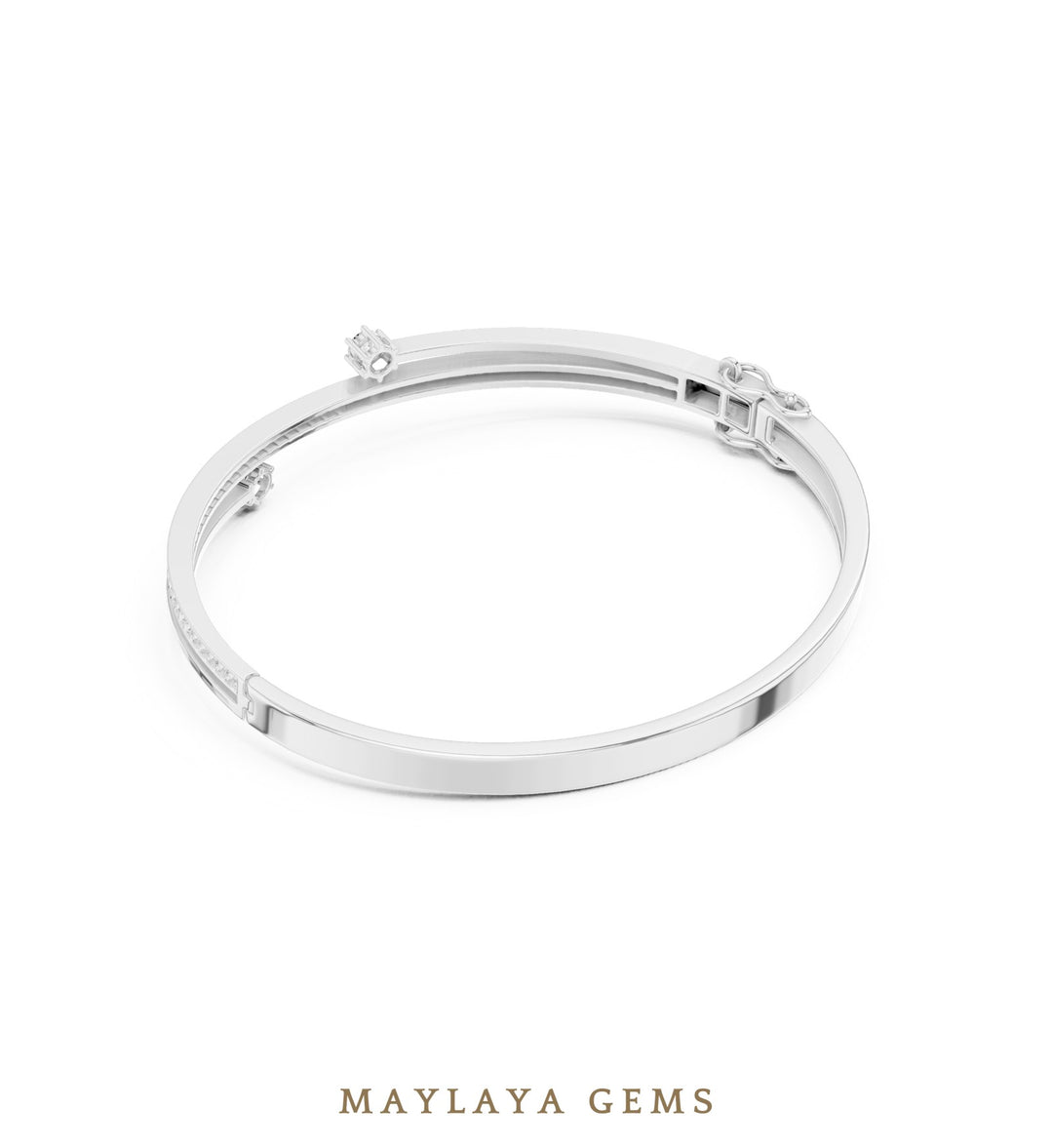 Maylaya Gems lab-grown diamond bracelet in white gold
