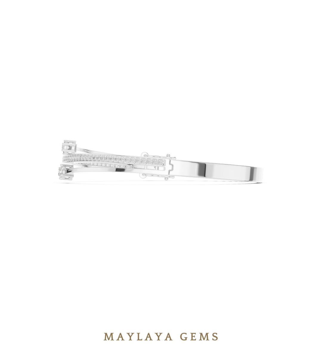 Maylaya Gems lab-grown diamond bracelet in white gold
