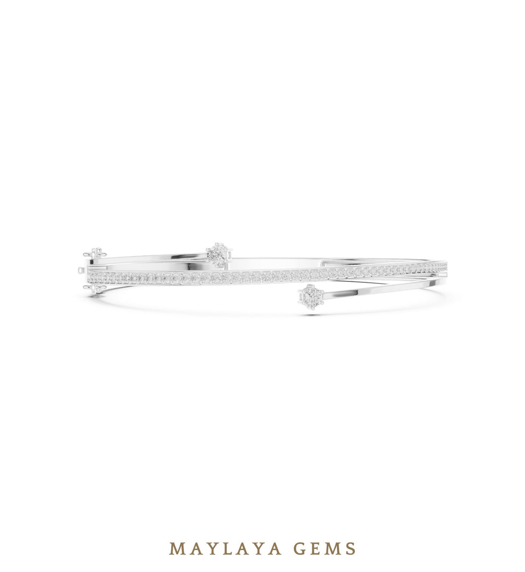 Maylaya Gems lab-grown diamond bracelet in white gold