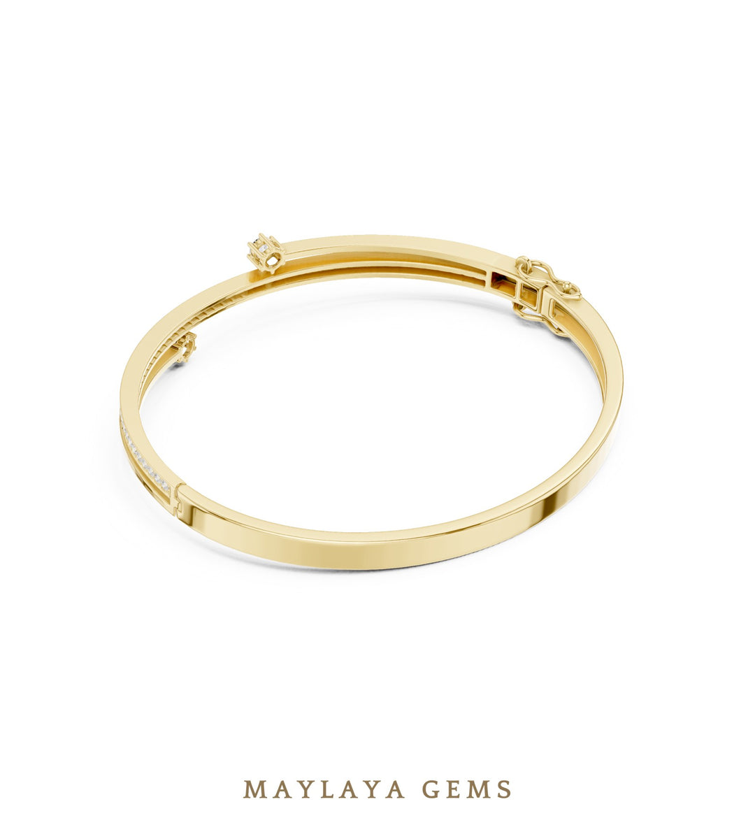 Maylaya Gems lab-grown diamond bracelet in yellow gold