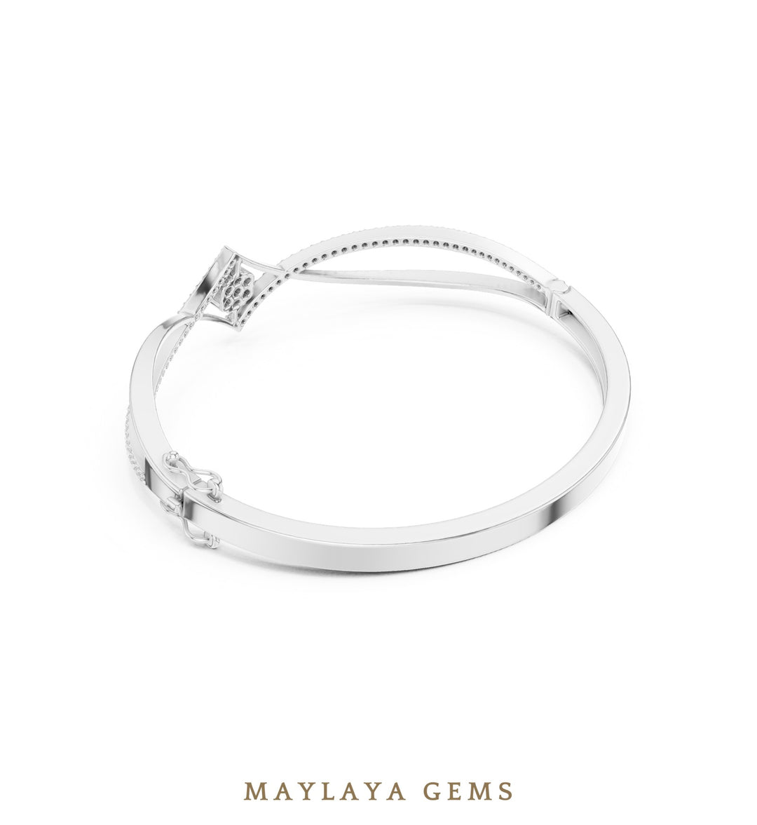 Maylaya Gems lab-grown diamond bracelet in white gold