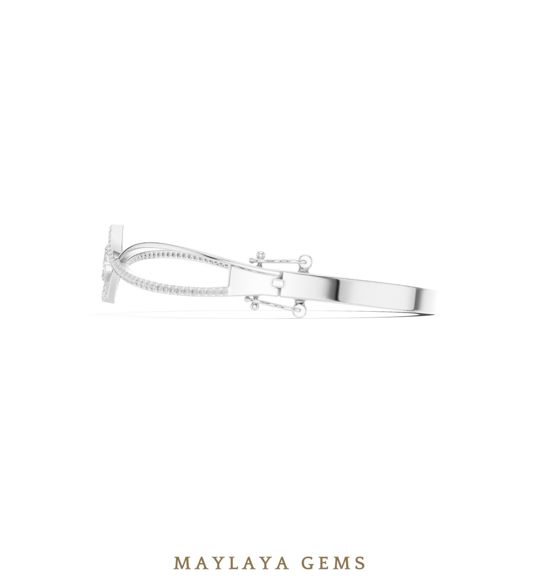 Maylaya Gems lab-grown diamond bracelet in white gold