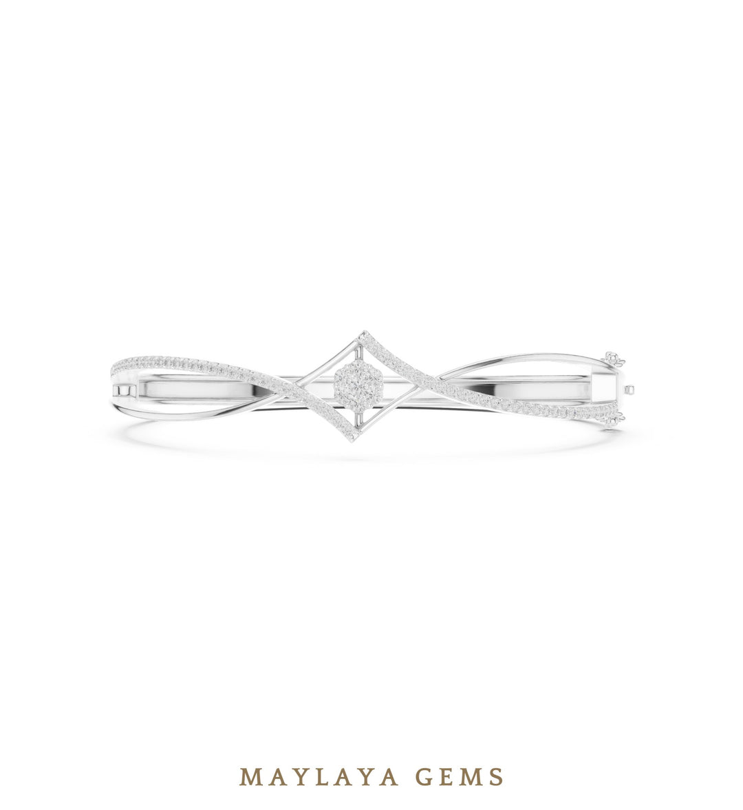 Maylaya Gems lab-grown diamond bracelet in white gold