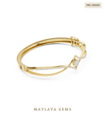 Load image into Gallery viewer, Maylaya Gems lab-grown diamond bracelet in yellow gold
