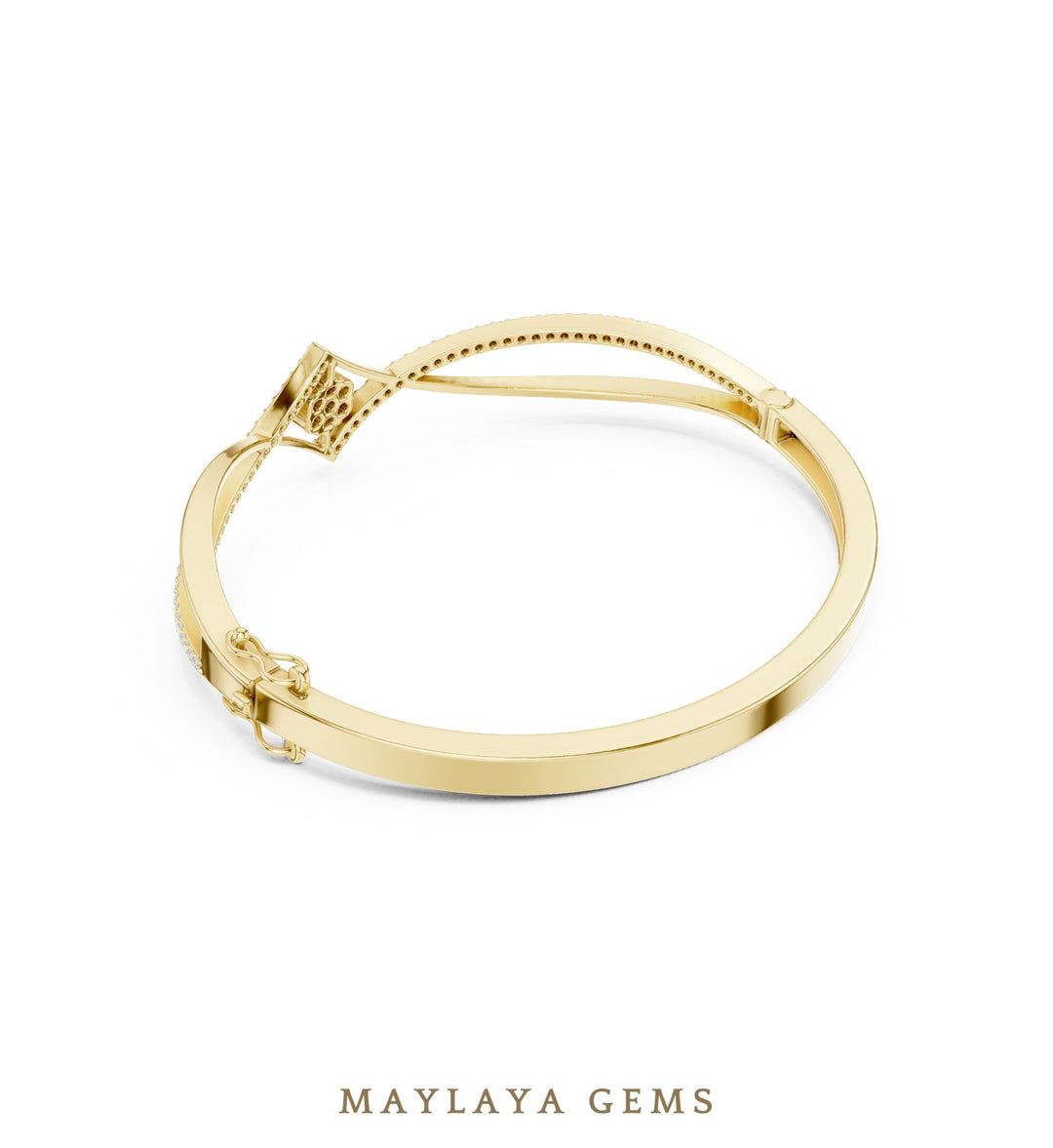 Maylaya Gems lab-grown diamond bracelet in yellow gold