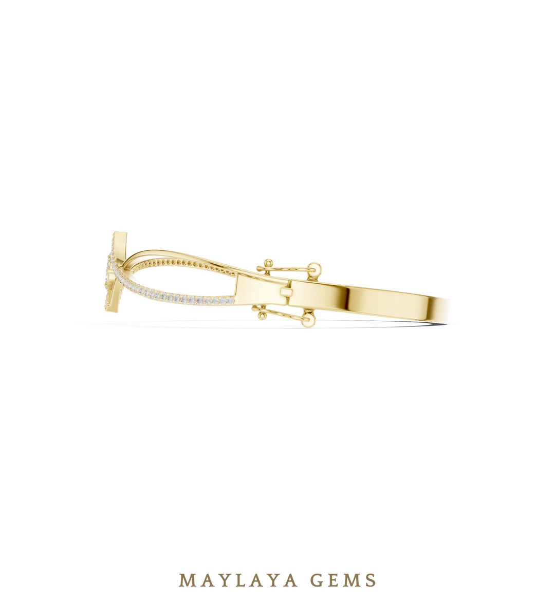 Maylaya Gems lab-grown diamond bracelet in yellow gold