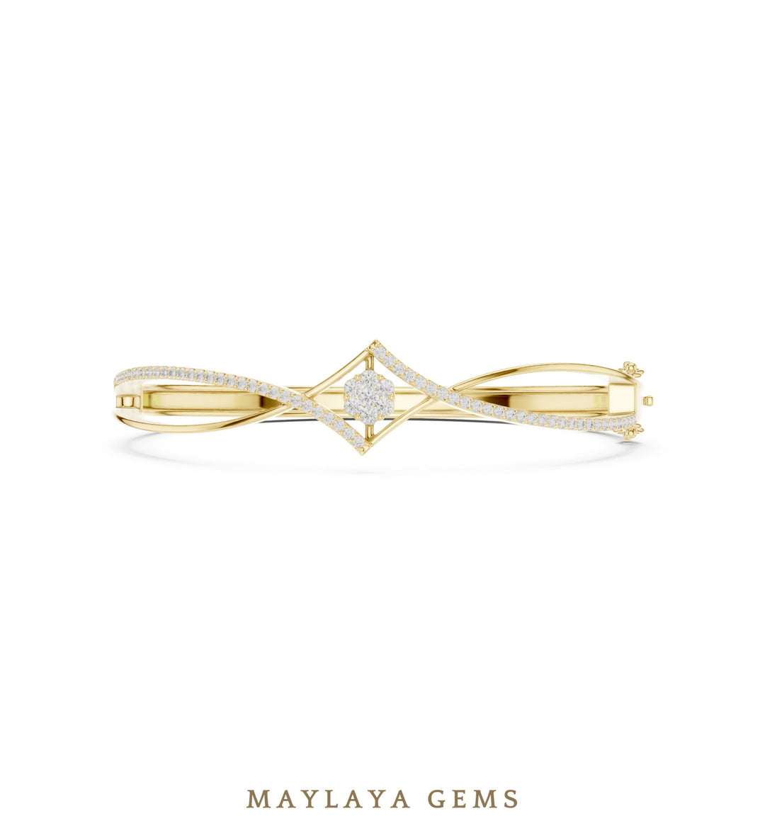 Maylaya Gems lab-grown diamond bracelet in yellow gold