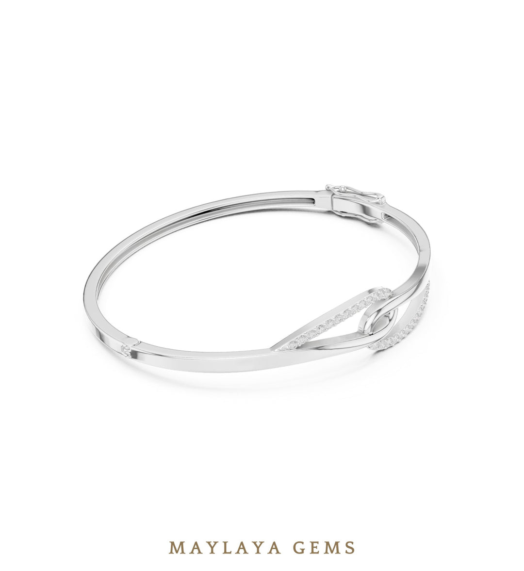 Maylaya Gems lab-grown diamond bracelet in white gold