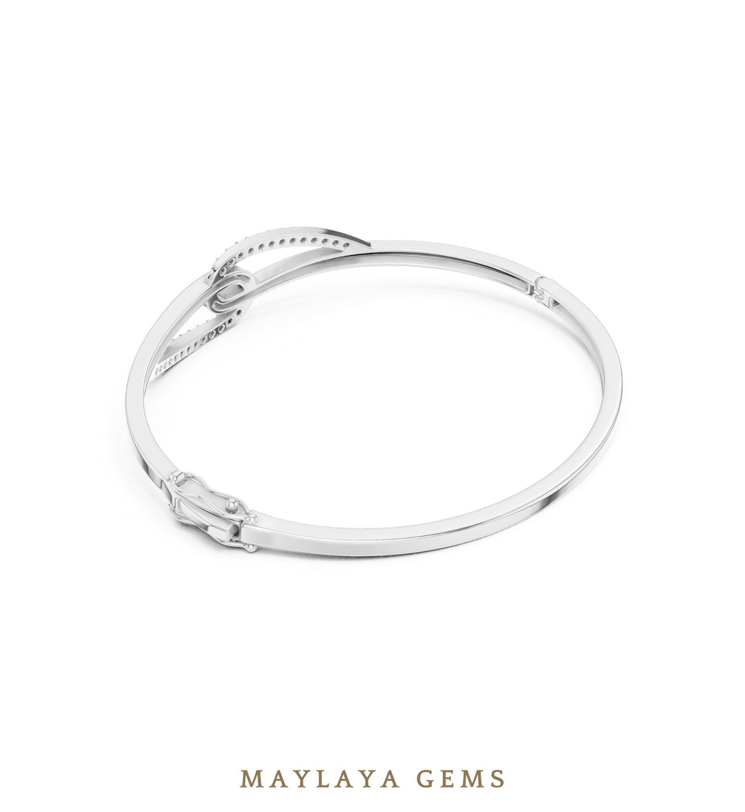 Maylaya Gems lab-grown diamond bracelet in white gold