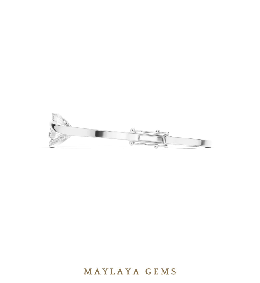 Maylaya Gems lab-grown diamond bracelet in white gold