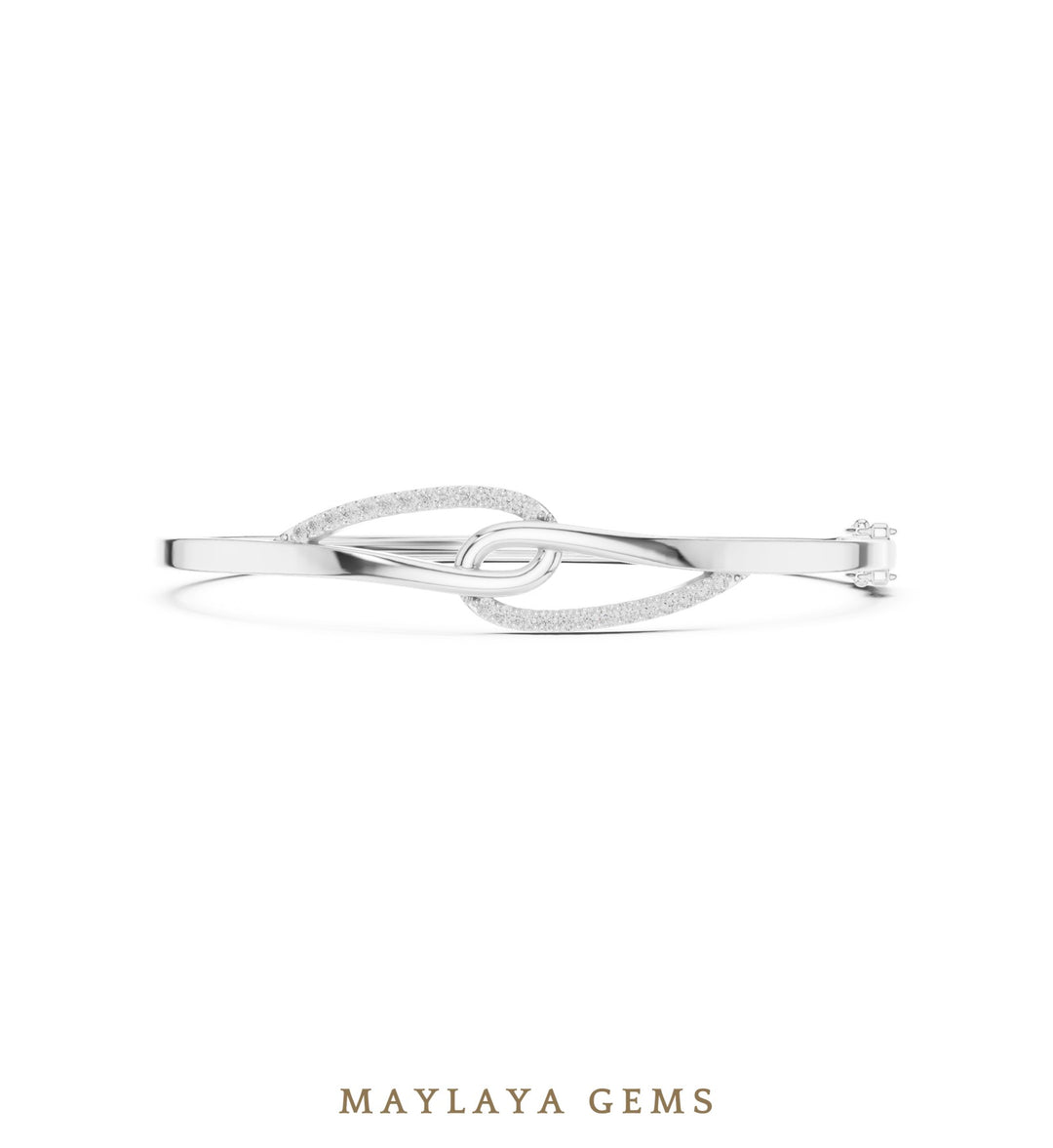 Maylaya Gems lab-grown diamond bracelet in white gold