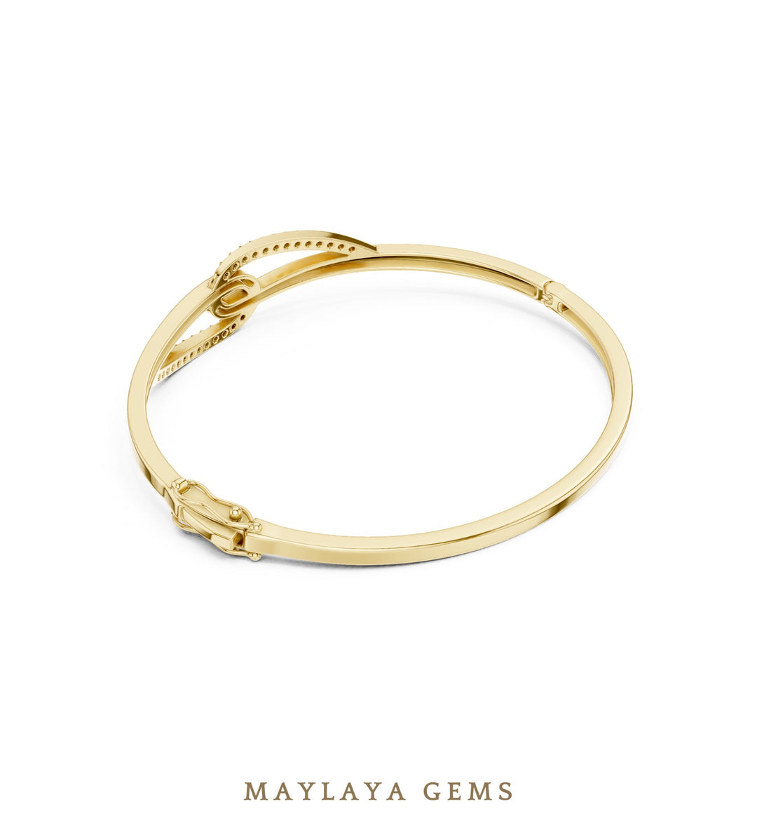 Maylaya Gems lab-grown diamond bracelet in yellow gold