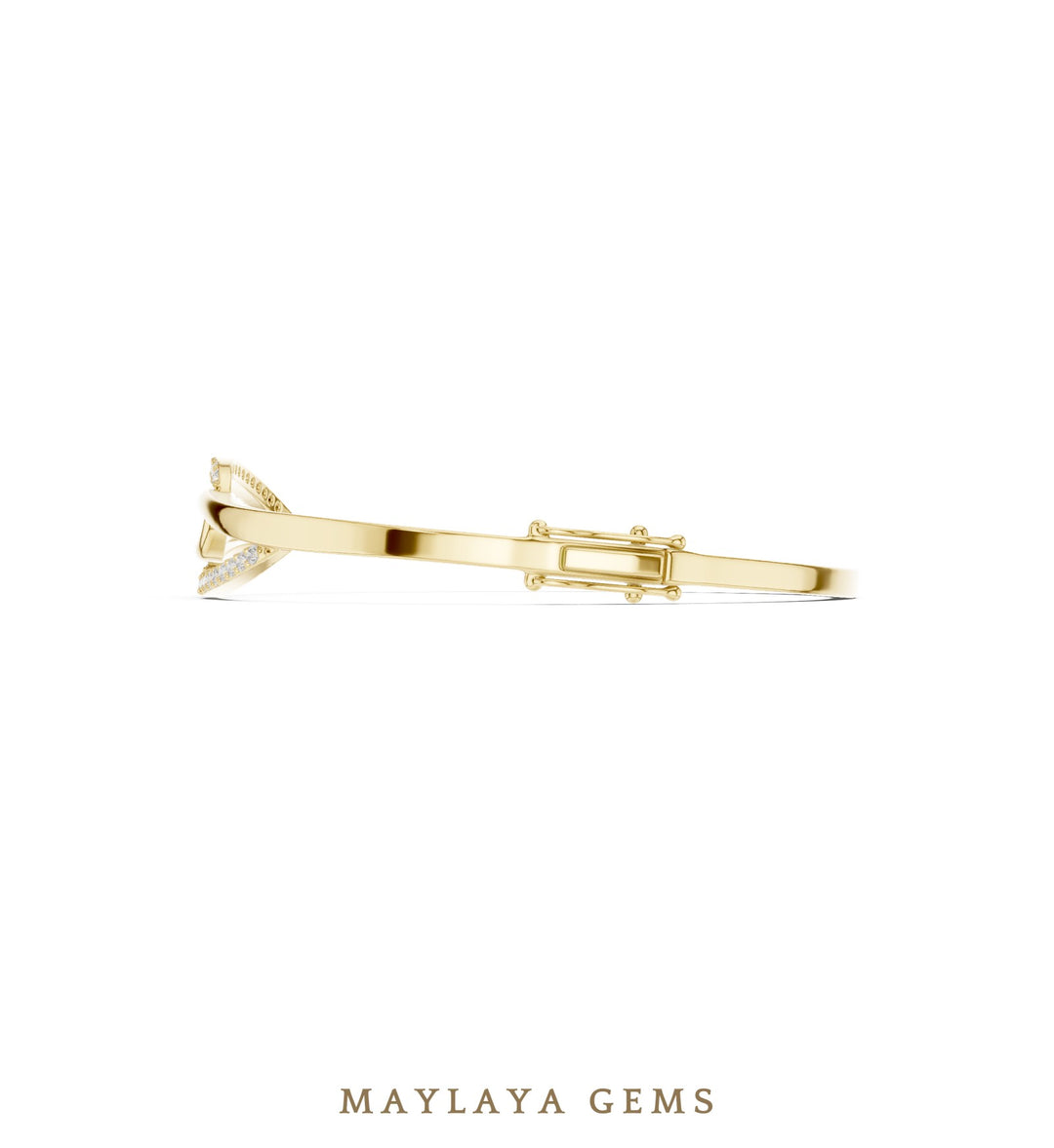 Maylaya Gems lab-grown diamond bracelet in yellow gold