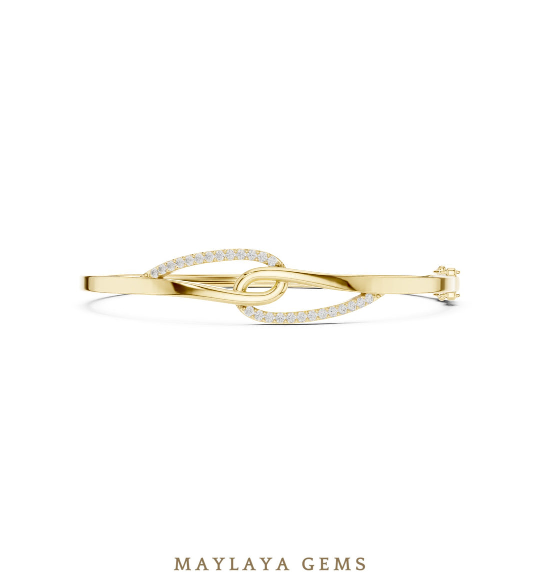 Maylaya Gems lab-grown diamond bracelet in yellow gold