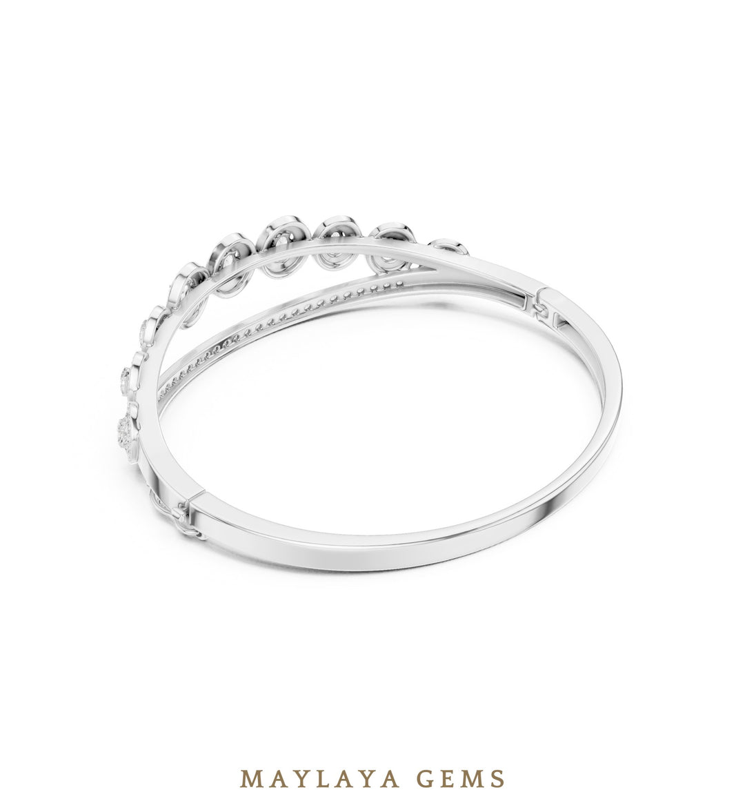 Maylaya Gems lab-grown diamond bracelet in white gold