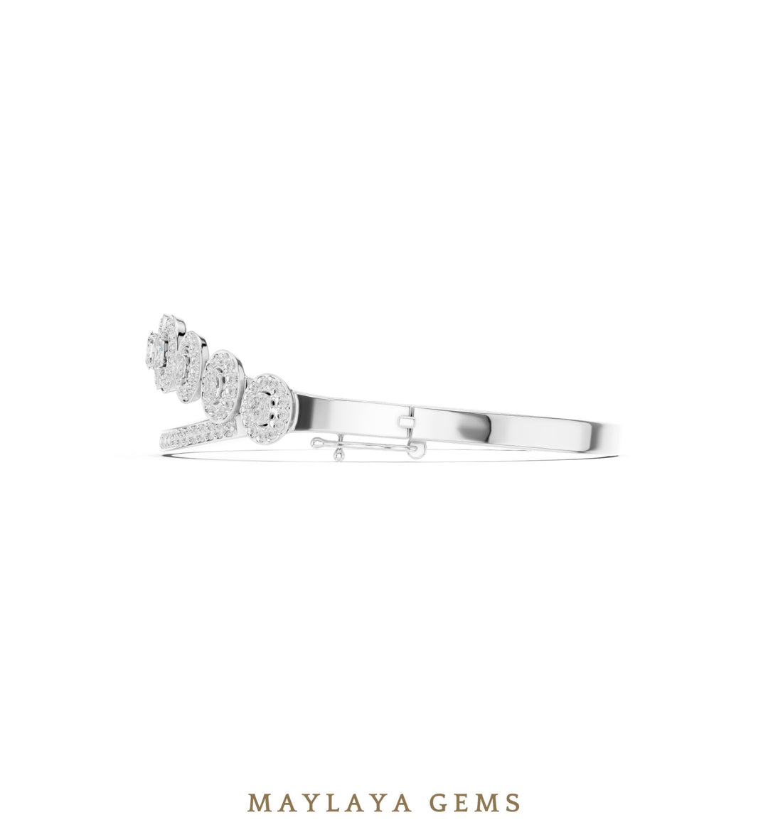 Maylaya Gems lab-grown diamond bracelet in white gold