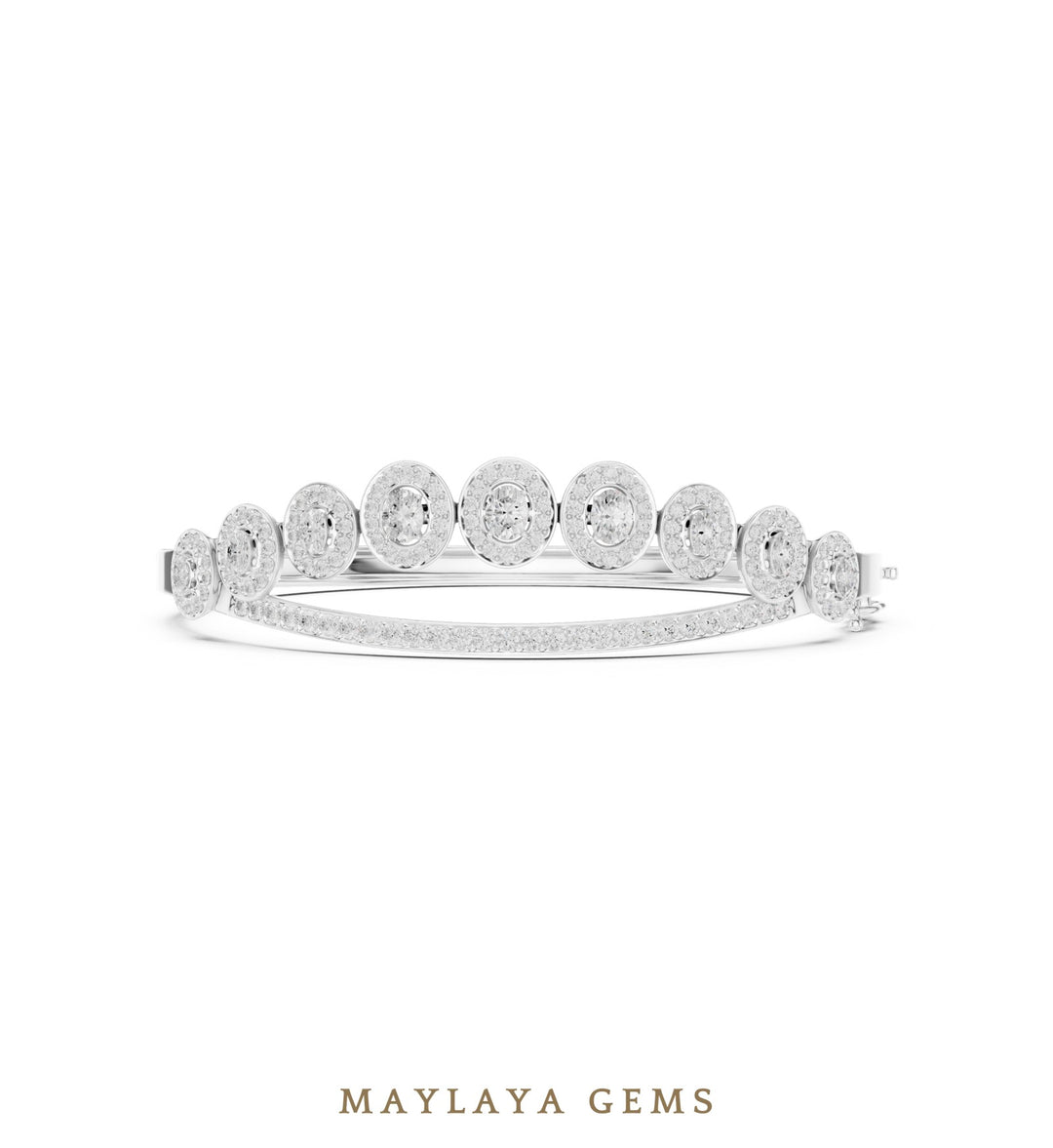 Maylaya Gems lab-grown diamond bracelet in white gold