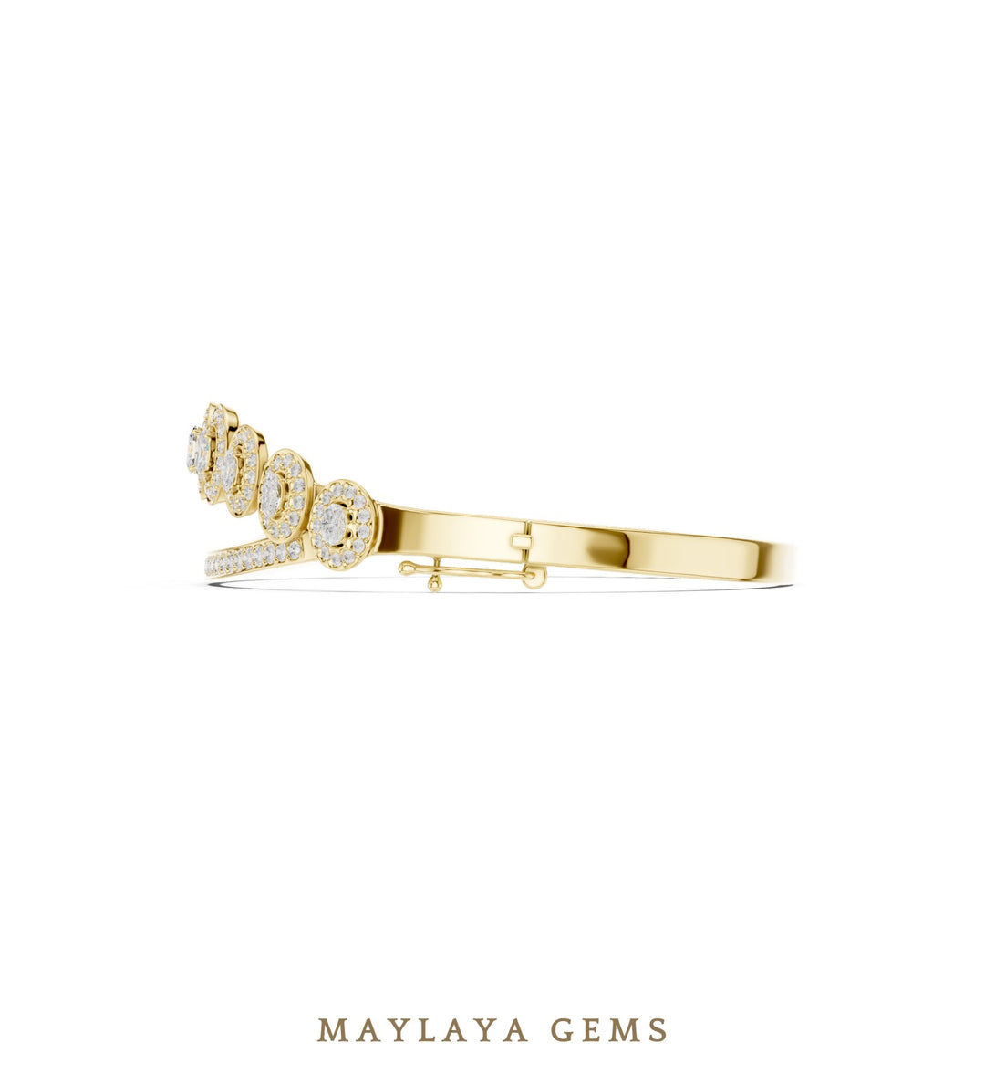 Maylaya Gems lab-grown diamond bracelet in yellow gold