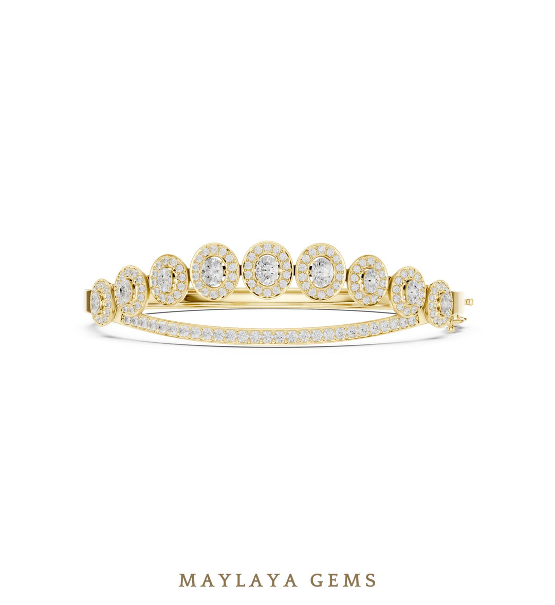 Maylaya Gems lab-grown diamond bracelet in yellow gold