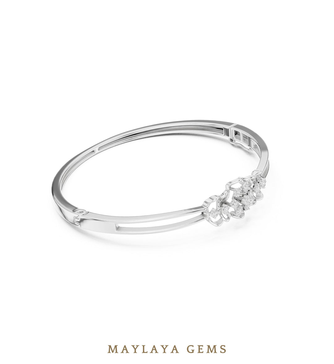 Maylaya Gems lab-grown diamond bracelet in white gold