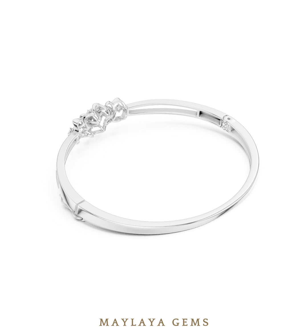 Maylaya Gems lab-grown diamond bracelet in white gold