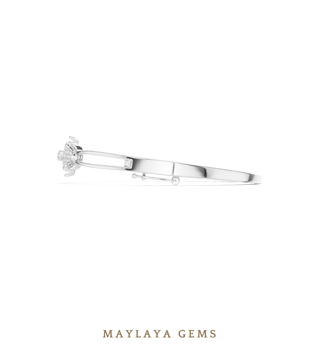 Maylaya Gems lab-grown diamond bracelet in white gold