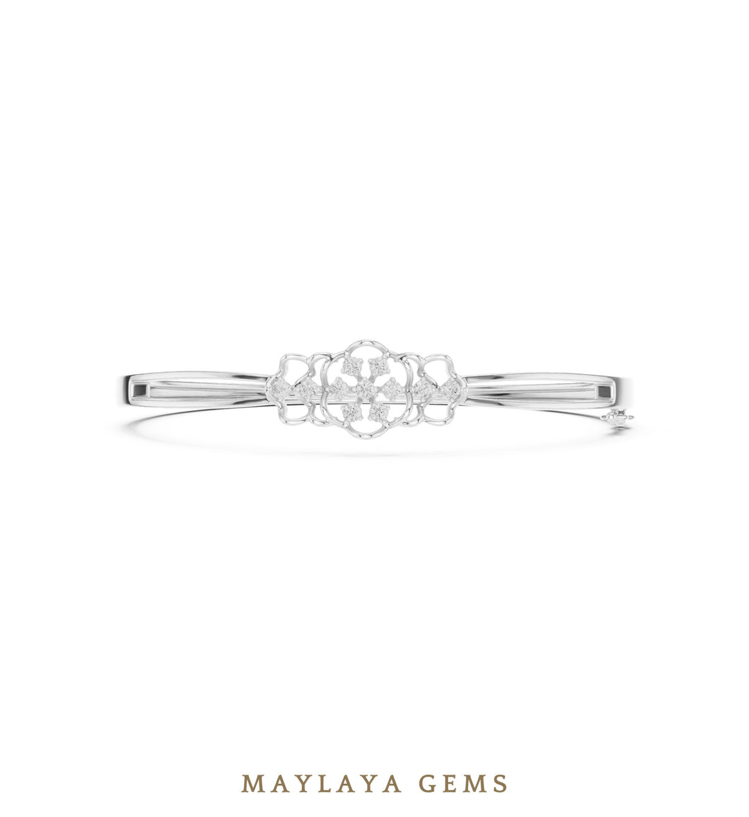 Maylaya Gems lab-grown diamond bracelet in white gold