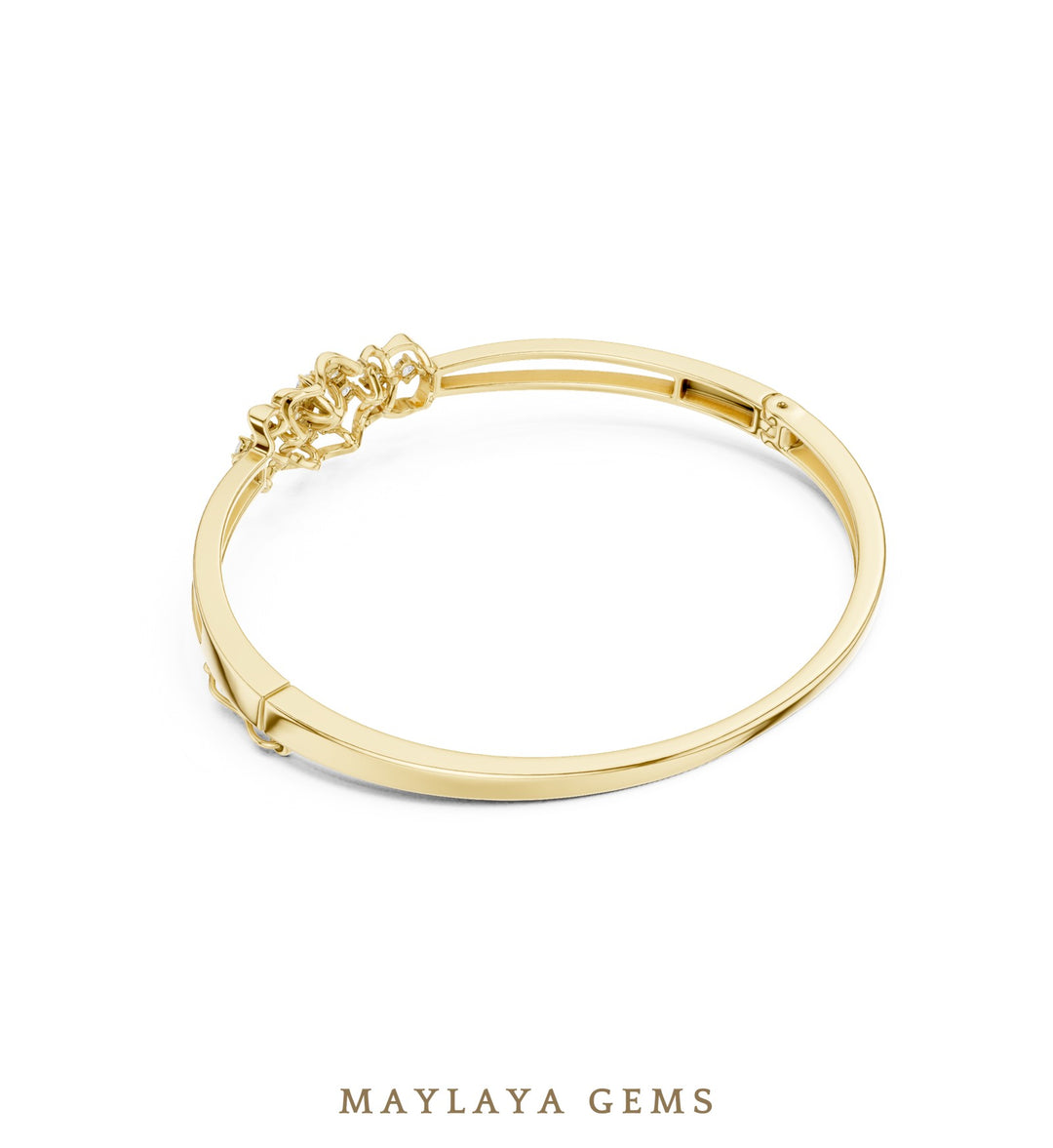 Maylaya Gems lab-grown diamond bracelet in yellow gold