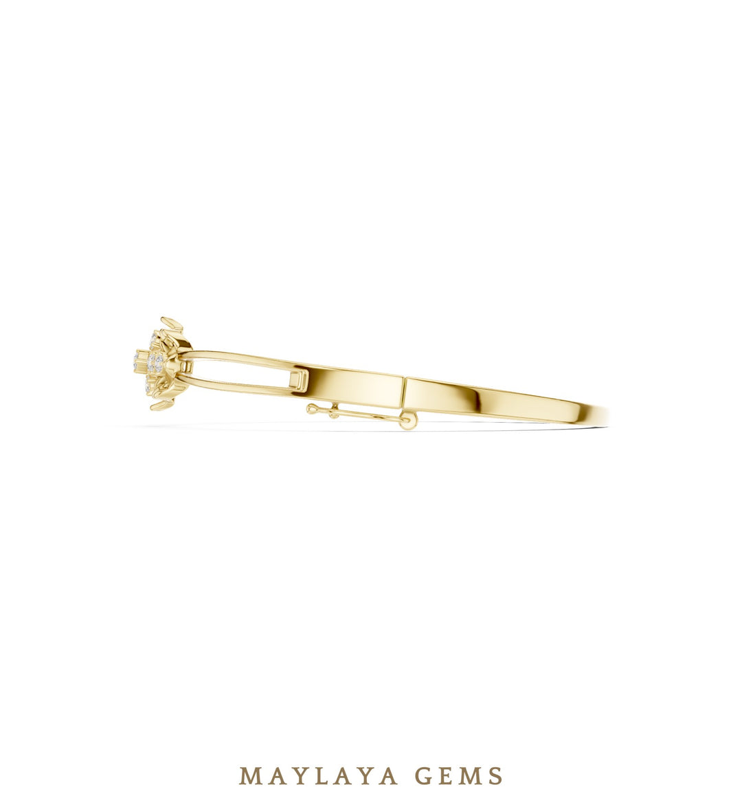Maylaya Gems lab-grown diamond bracelet in yellow gold