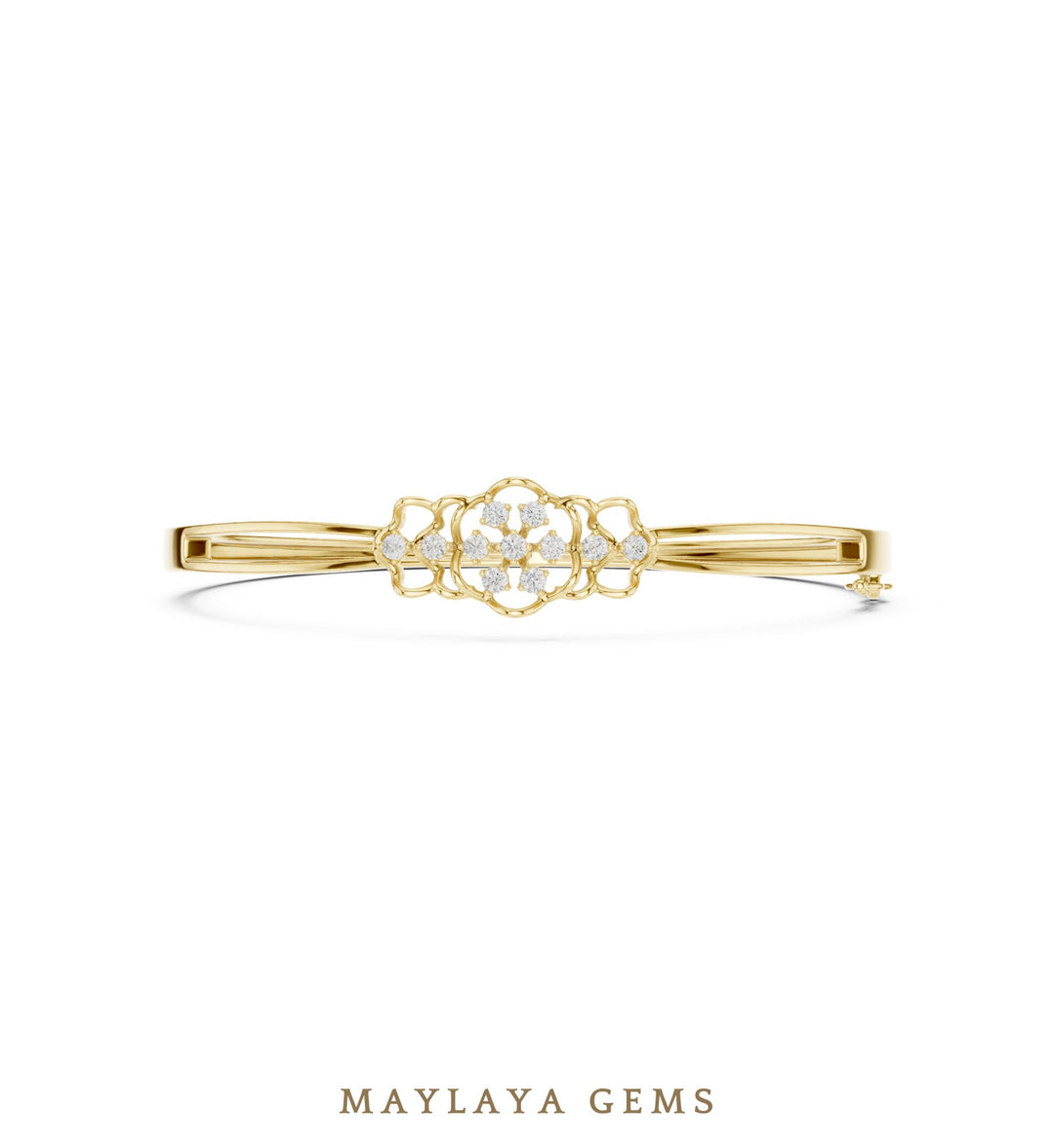 Maylaya Gems lab-grown diamond bracelet in yellow gold