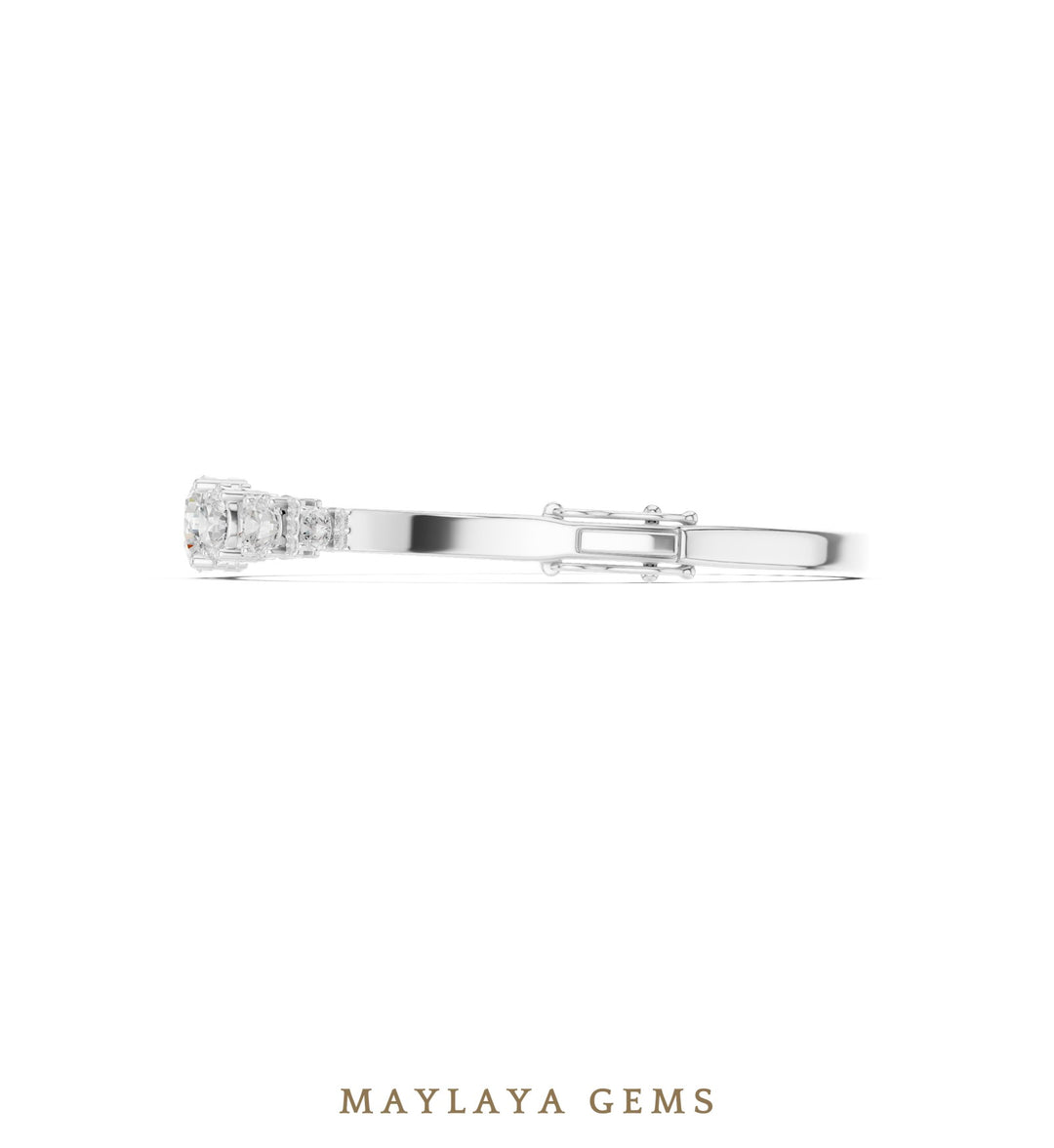 Maylaya Gems lab-grown diamond bracelet in white gold